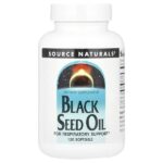 масло чёрного тмина, 120 капсул (500 мг в 1 капсуле) — Source Naturals
