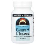 кофеин + L-теанин, 60 таблеток — Source Naturals