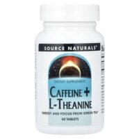 кофеин + L-теанин, 60 таблеток — Source Naturals