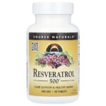 Ресвератрол 500™, 500 мг, 30 таблеток — Source Naturals