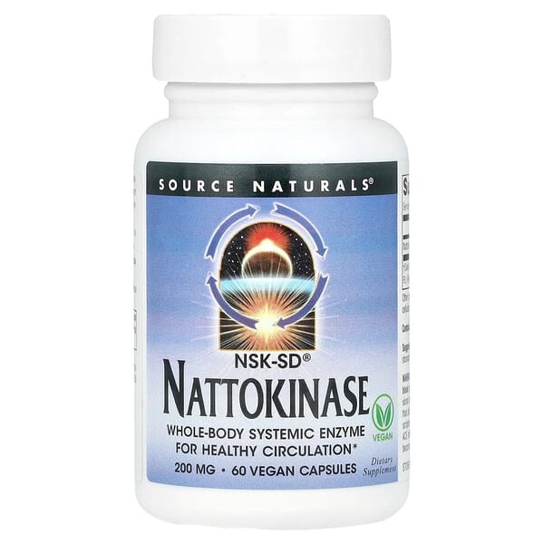 sns02941_v_16.jpg NSK-SD®, наттокиназа, 200 мг, 60 веганских капсул — Source Naturals