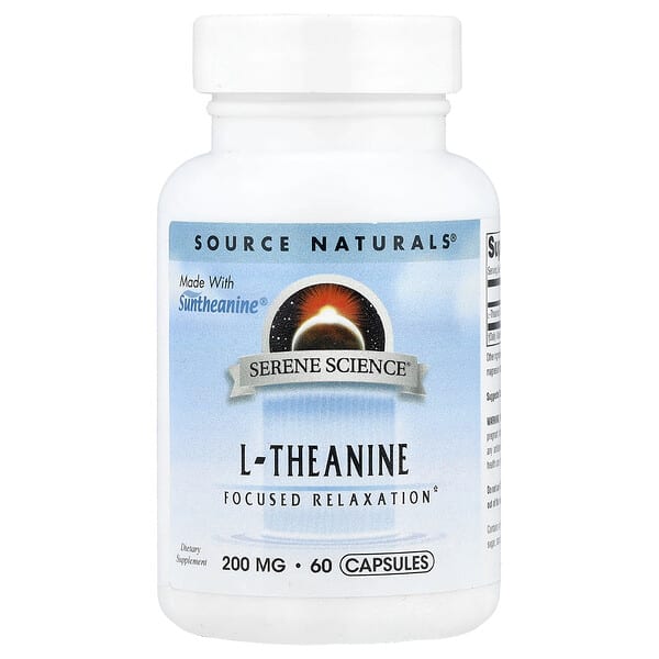 sns41646_v_8.jpg Serene Science®, L-теанин, 200 мг, 60 капсул — Source Naturals