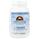 L-теанин, 200 мг, 120 капсул — Source Naturals