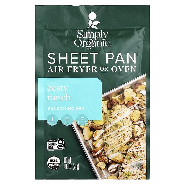 sog18595_v_2.jpg Смесь приправ для сковороды, Zesty Ranch, 28 г (0,99 унции) — Simply Organic