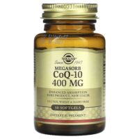 Megasorb CoQ10, 400 мг, 30 капсул — Solgar
