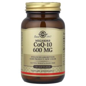 Мегасорб с CoQ-10, 600 мг, 30 мягких желатиновых капсул — Solgar