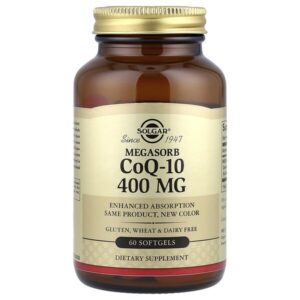 Мегасорб с CoQ-10, 400 мг, 60 мягких желатиновых капсул — Solgar