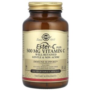 Ester-C Plus, витамин C, 500 мг, 100 вегетарианских капсул — Solgar