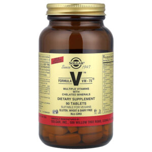 Formula V, VM-75, комплексные витамины с хелатными минералами, 90 таблеток — Solgar