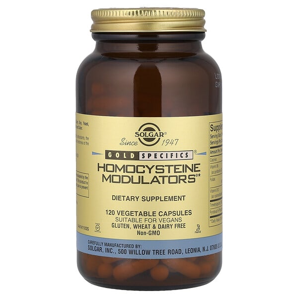 sol01411_v_70.jpg Gold Specials®, Homocysteine Modulators®, 120 вегетарианских капсул — Solgar