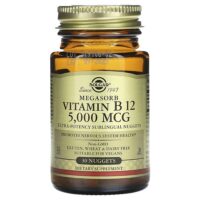 Megasorb, витамин B12, 5000 мкг, 30 таблеток — Solgar