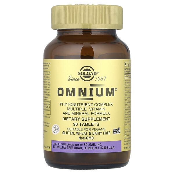 sol02067_v_73.jpg Omnium®, комплекс фитонутриентов, мультивитаминная и минеральная добавка, 90 таблеток — Solgar