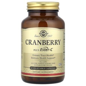 клюква с добавлением Ester-C®, 60 вегетарианских капсул — Solgar