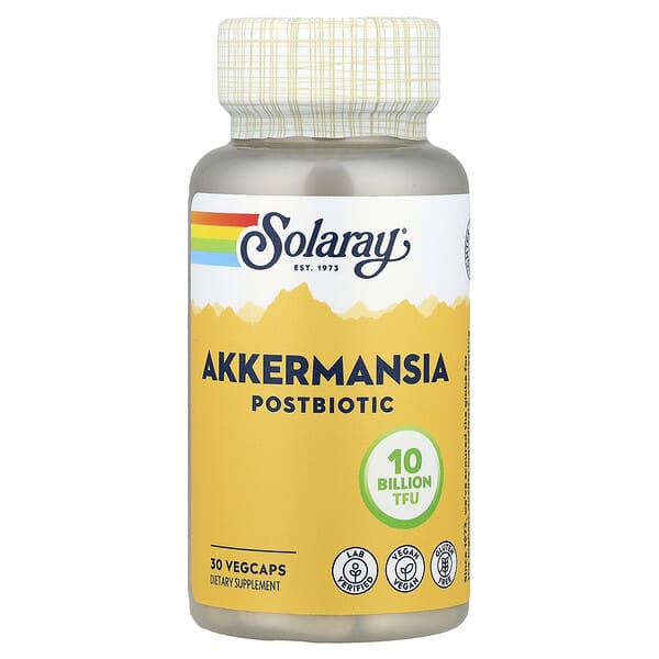 sol35274_v_8.jpg Akkermansia, постбиотик, 10 млрд ТОЕ, 30 вегетарианских капсул — Solaray