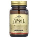 фолат, 1000 мкг, 60 таблеток — Solgar