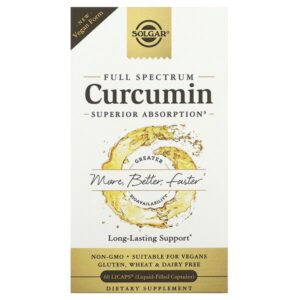 Full Spectrum, куркумин, 60 капсул с жидким экстрактом — Solgar
