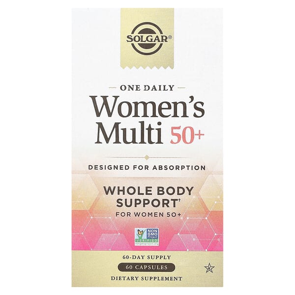 sol62014_v_20.jpg One Daily Women's Multi, мультивитамины для женщин, старше 50 лет, 60 капсул — Solgar