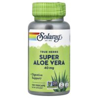 True Herbs, супералоэ вера, 100 растительных капсул — Solaray
