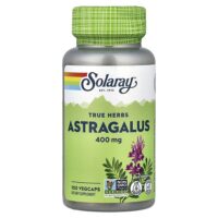 True Herbs, астрагал, 400 мг, 100 растительных капсул — Solaray