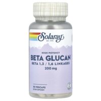 Бета-глюкан, высокая эффективность, 200 мг, 30 растительных капсул — Solaray