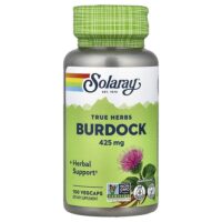 True Herbs, лопух, 425 мг, 100 растительных капсул — Solaray