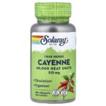 True Herbs, кайенский перец, 515 мг, 100 растительных капсул — Solaray