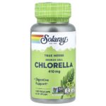 True Herbs, хлорелла с разрушенными клетками, 410 мг, 100 вегетарианских капсул — Solaray
