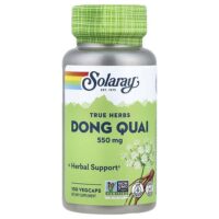 True Herbs, Dong Quai, 550 мг, 100 растительных капсул — Solaray