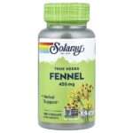 True Herbs, фенхель, 450 мг, 100 растительных капсул — Solaray