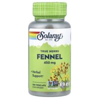 True Herbs, фенхель, 450 мг, 100 растительных капсул — Solaray