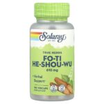 True Herbs, Fo-Ti He-Shou-Wu, 610 мг, 100 растительных капсул — Solaray