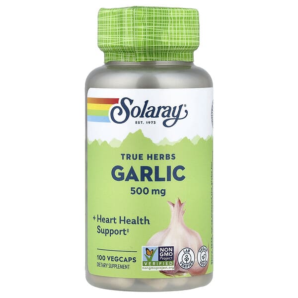 sor01289_v_24.jpg True Herbs, чеснок, 500 мг, 100 растительных капсул — Solaray