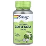 True Herbs, готу кола, 450 мг, 100 растительных капсул — Solaray