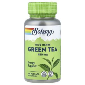 True Herbs, зеленый чай, 450 мг, 100 вегетарианских капсул — Solaray