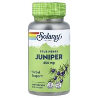True Herbs, можжевельник, 450 мг, 100 вегетарианских капсул — Solaray
