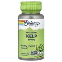 True Herbs, водоросли, 100 растительных капсул — Solaray