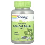 True Herbs, мелисса, 475 мг, 100 вегетарианских капсул — Solaray