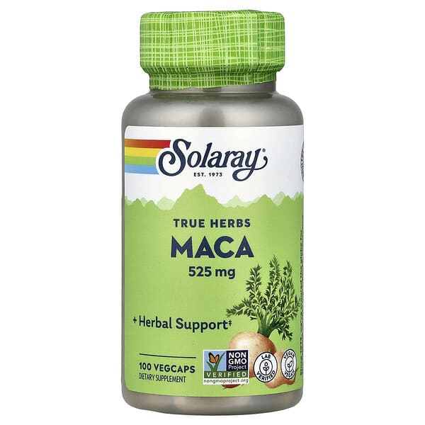 sor01376_v_37.jpg True Herbs, мака, 525 мг, 100 вегетарианских капсул — Solaray
