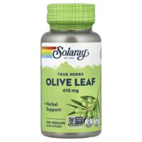 True Herbs, листья оливкового дерева, 410 мг, 100 вегетарианских капсул — Solaray