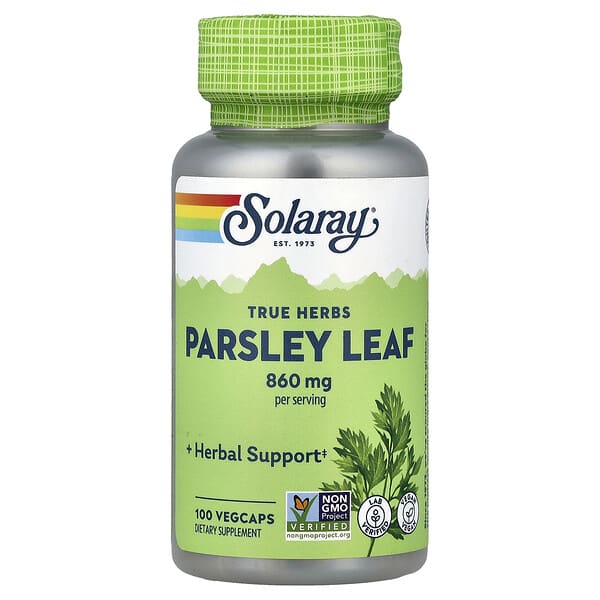 sor01420_v_24.jpg True Herbs, листья петрушки, 100 растительных капсул (430 мг в 1 капсуле) — Solaray