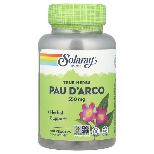 sor01440_v_50.jpg True Herbs, кора муравьиного дерева, 550 мг, 100 растительных капсул — Solaray