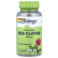 True Herbs, красный клевер, 375 мг, 100 вегетарианских капсул — Solaray