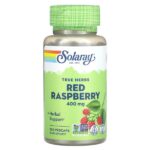 True Herbs, красная малина, 400 мг, 100 вегетарианских капсул — Solaray