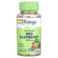 True Herbs, красная малина, 400 мг, 100 вегетарианских капсул — Solaray