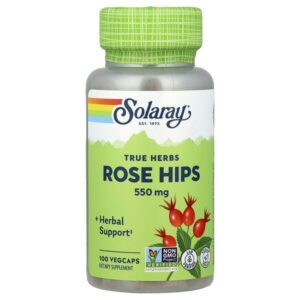 True Herbs, шиповник, 550 мг, 100 растительных капсул — Solaray