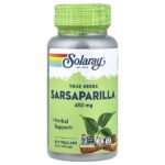 True Herbs, сарсапариль, 450 мг, 100 вегетарианских капсул — Solaray