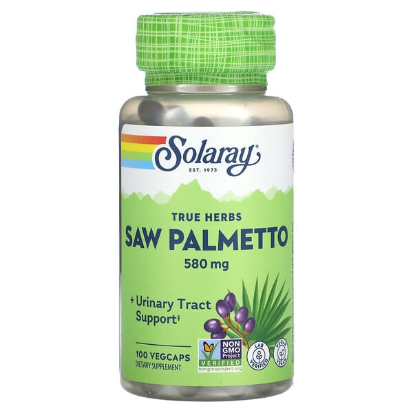 sor01550_v_8.jpg True Herbs, сереноа, 580 мг, 100 вегетарианских капсул — Solaray