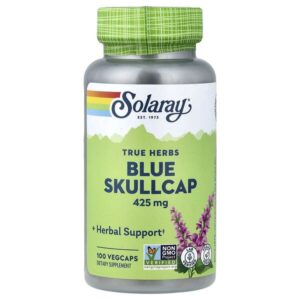 True Herbs, синяя тюбетейка, 425 мг, 100 вегетарианских капсул — Solaray