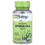 True Herbs, спирулина, 100 растительных капсул — Solaray