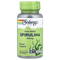 True Herbs, спирулина, 100 растительных капсул — Solaray